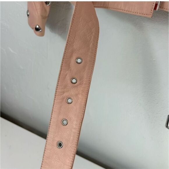 Lovers + friends pink studded heart moto leather jacket size S - Picture 10 of 16